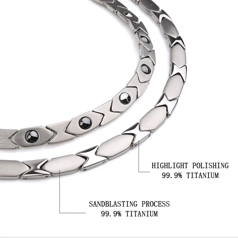 Minimalist Positve Energy Healthy Necklace PURE Titanium Magnetic Chain Best Gift to Her Jewelry