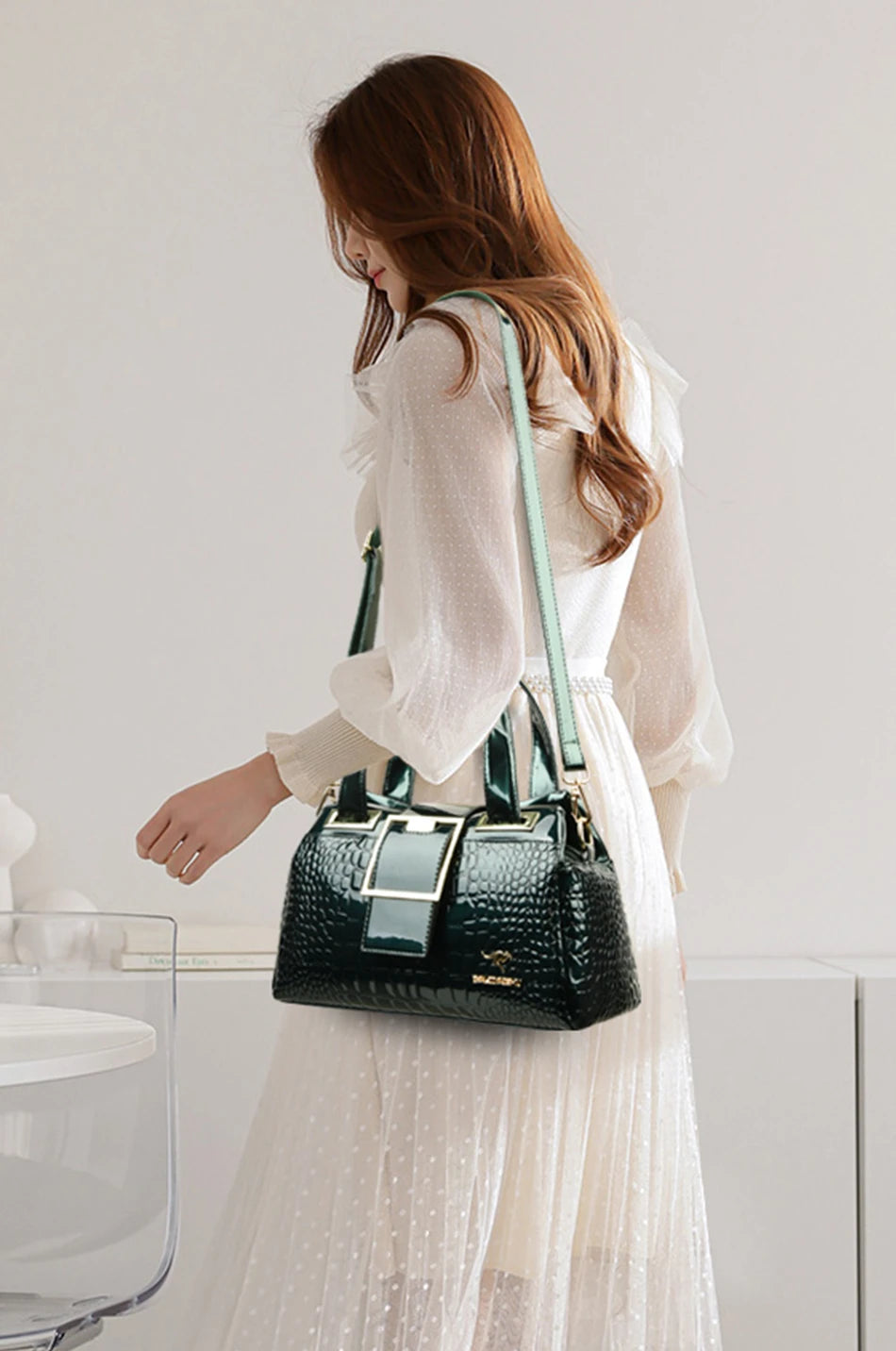 Luxury Designer Handbag Brand Crossbody Bags For Women 2026 New Crocodile Pattern Leather Shoulder Bags Casual Tote Bag Bolsos