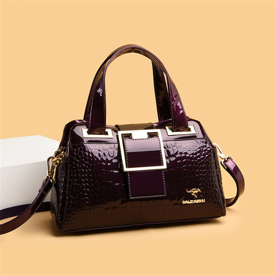 Luxury Designer Handbag Brand Crossbody Bags For Women 2026 New Crocodile Pattern Leather Shoulder Bags Casual Tote Bag Bolsos