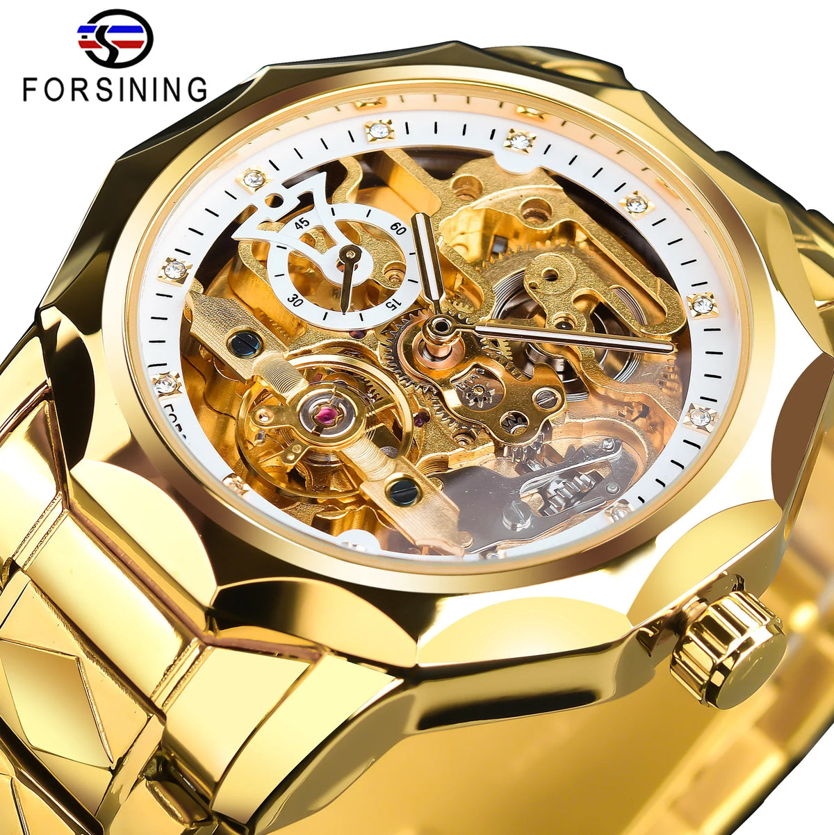 MECHANICAL WATCH Forsining Dial Mens Mechanical Watch Luxury Automatic Watches Outdoor Wristwatch Relogio Masculino