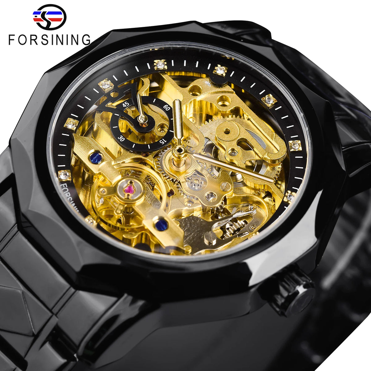 MECHANICAL WATCH Forsining Dial Mens Mechanical Watch Luxury Automatic Watches Outdoor Wristwatch Relogio Masculino