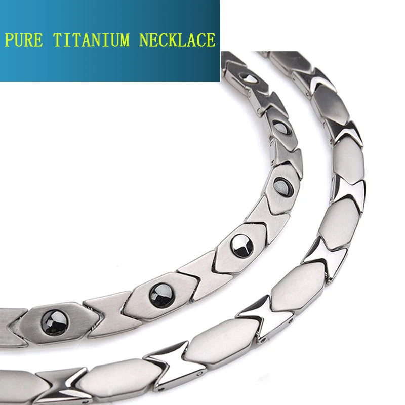 Minimalist Positve Energy Healthy Necklace PURE Titanium Magnetic Chain Best Gift to Her Jewelry