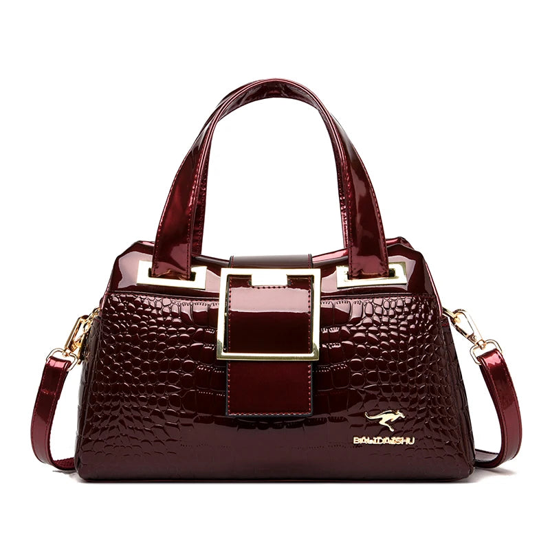 Luxury Designer Handbag Brand Crossbody Bags For Women 2026 New Crocodile Pattern Leather Shoulder Bags Casual Tote Bag Bolsos