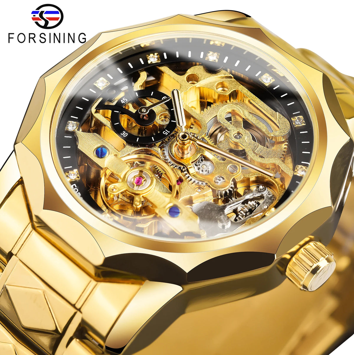 MECHANICAL WATCH Forsining Dial Mens Mechanical Watch Luxury Automatic Watches Outdoor Wristwatch Relogio Masculino