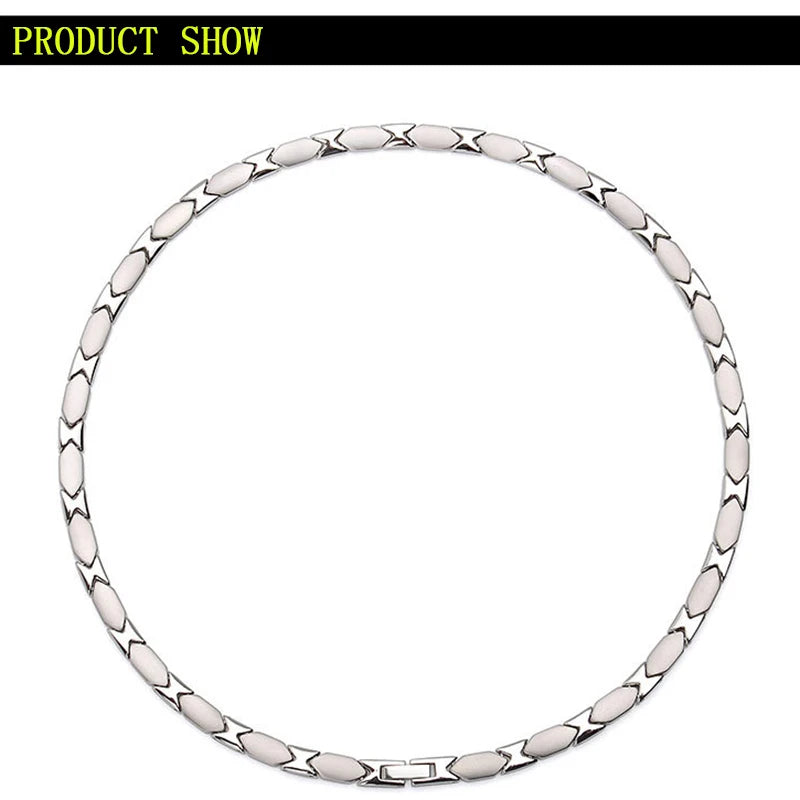 Minimalist Positve Energy Healthy Necklace PURE Titanium Magnetic Chain Best Gift to Her Jewelry