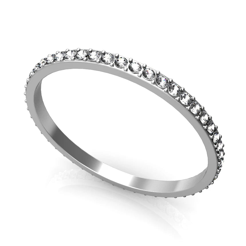 Cremo Stackable Rings Full Zircon Interchangeable Copper Inner Filled Ring Couple Combination Anllios Mujer