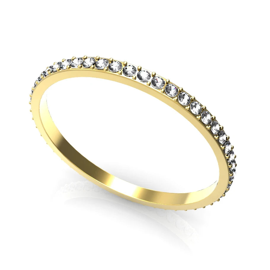 Cremo Stackable Rings Full Zircon Interchangeable Copper Inner Filled Ring Couple Combination Anllios Mujer
