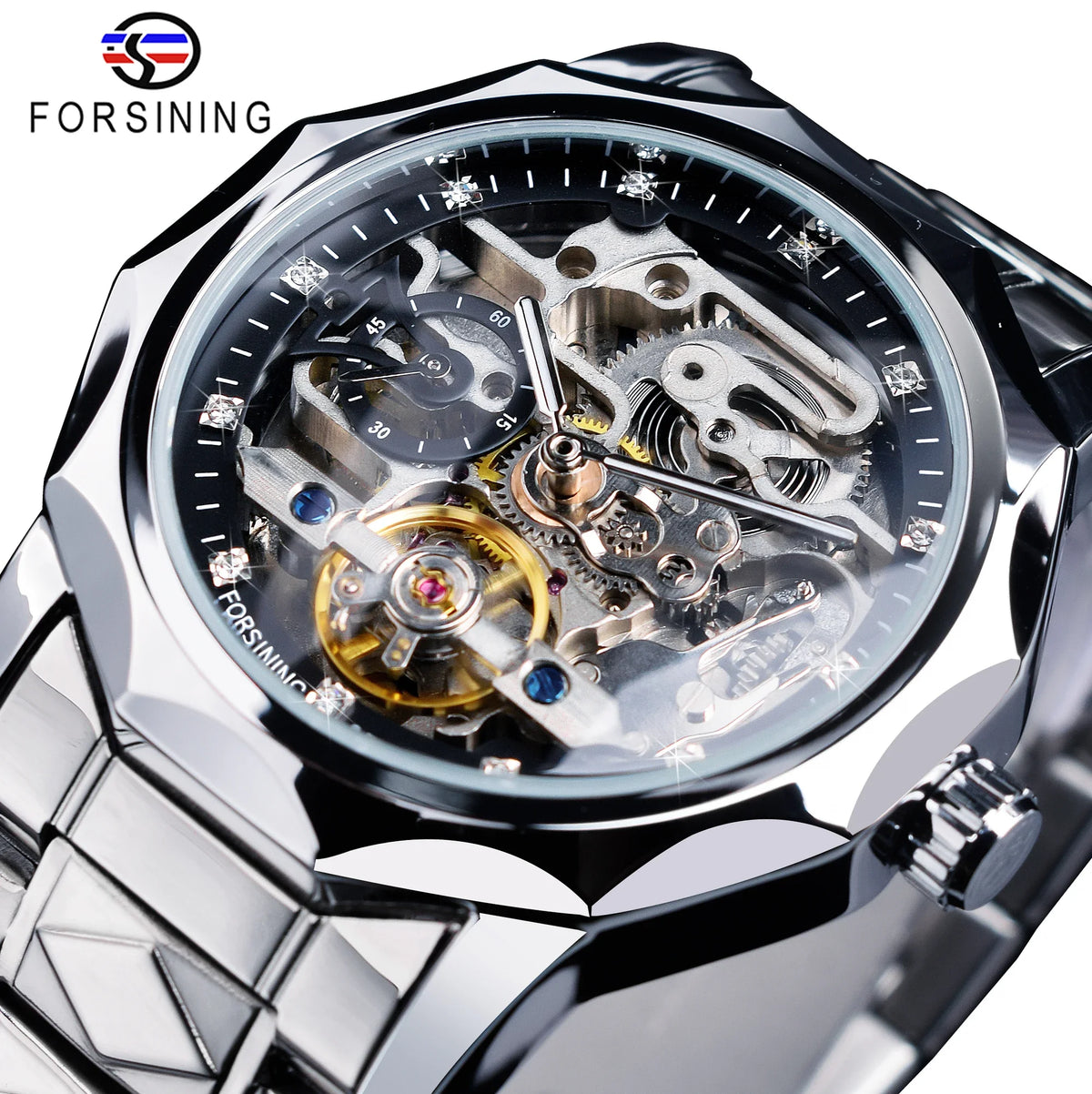 MECHANICAL WATCH Forsining Dial Mens Mechanical Watch Luxury Automatic Watches Outdoor Wristwatch Relogio Masculino