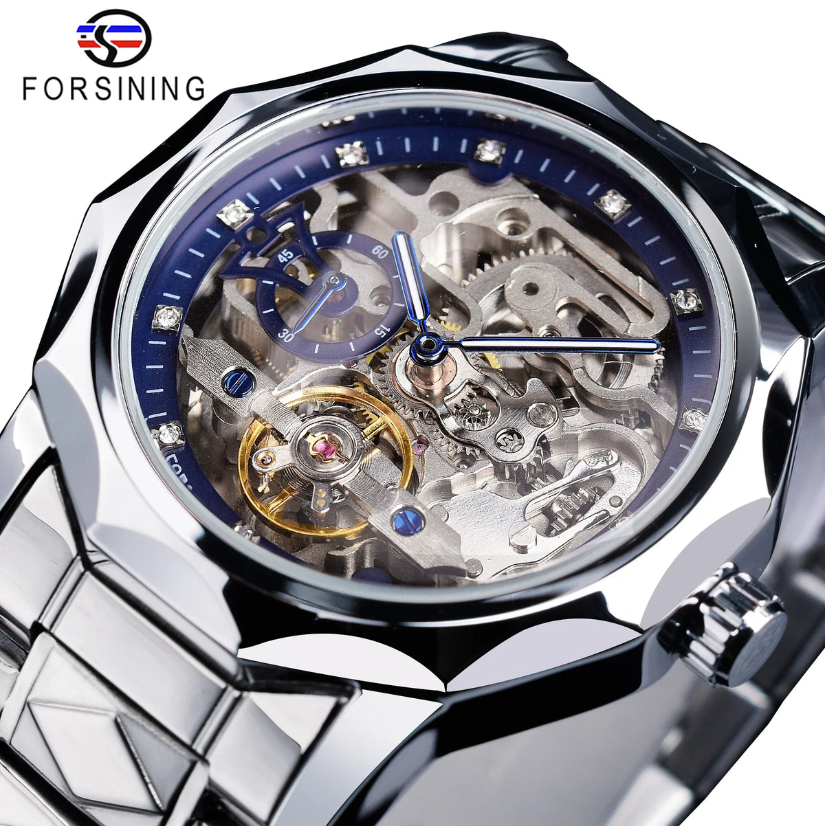 MECHANICAL WATCH Forsining Dial Mens Mechanical Watch Luxury Automatic Watches Outdoor Wristwatch Relogio Masculino