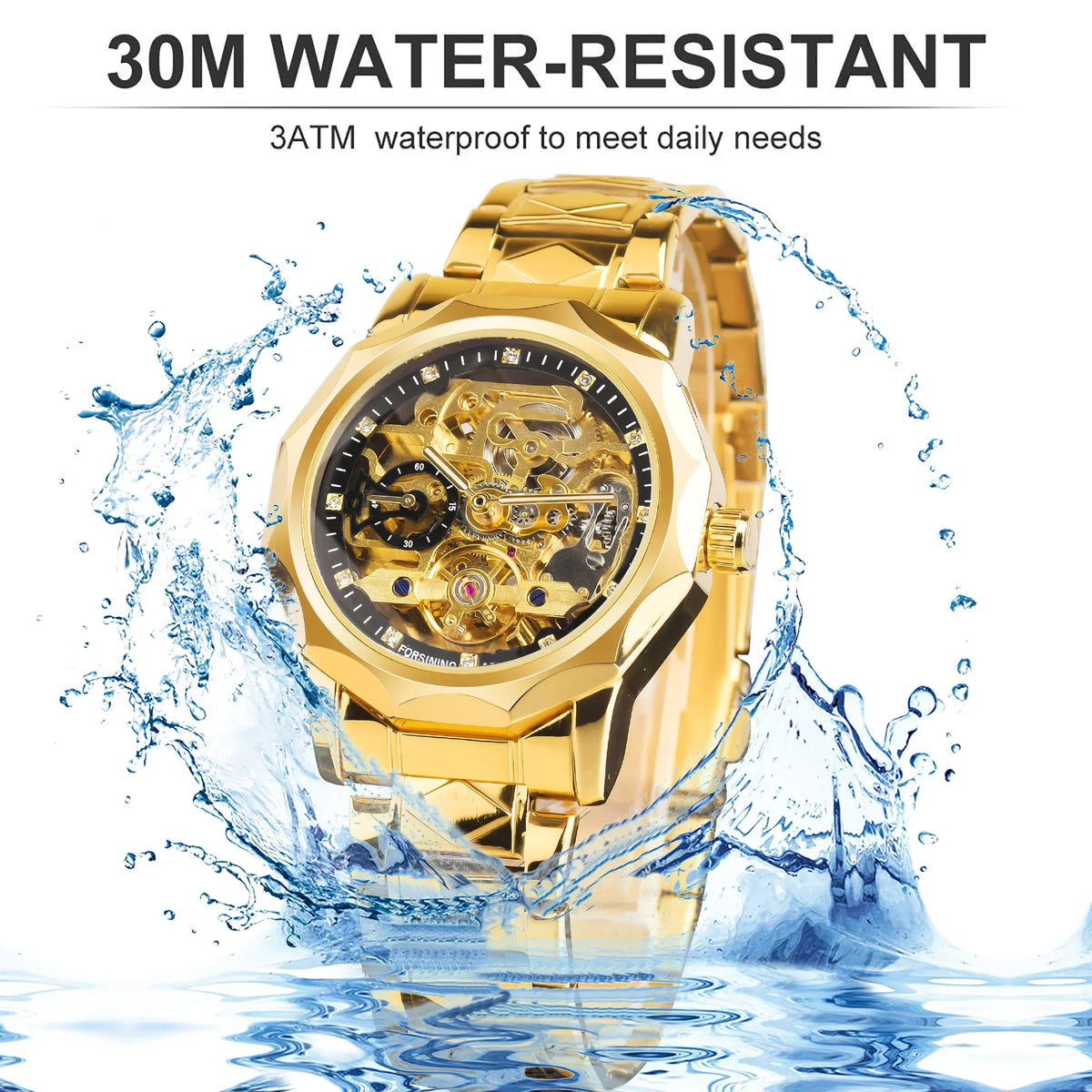 MECHANICAL WATCH Forsining Dial Mens Mechanical Watch Luxury Automatic Watches Outdoor Wristwatch Relogio Masculino
