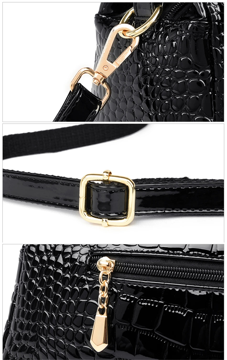 Luxury Designer Handbag Brand Crossbody Bags For Women 2026 New Crocodile Pattern Leather Shoulder Bags Casual Tote Bag Bolsos
