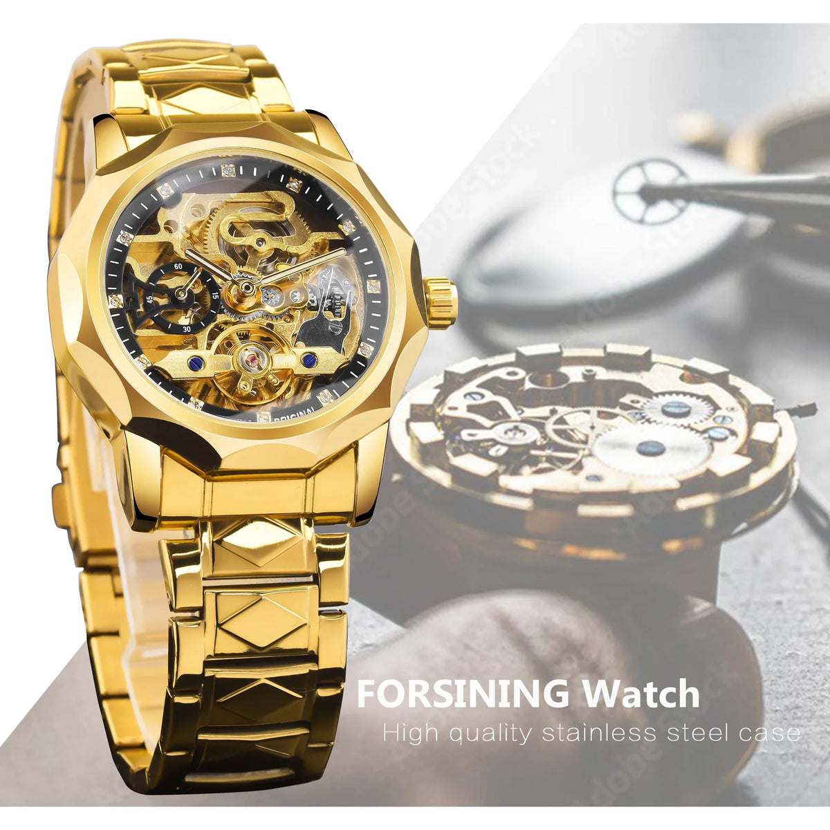 MECHANICAL WATCH Forsining Dial Mens Mechanical Watch Luxury Automatic Watches Outdoor Wristwatch Relogio Masculino