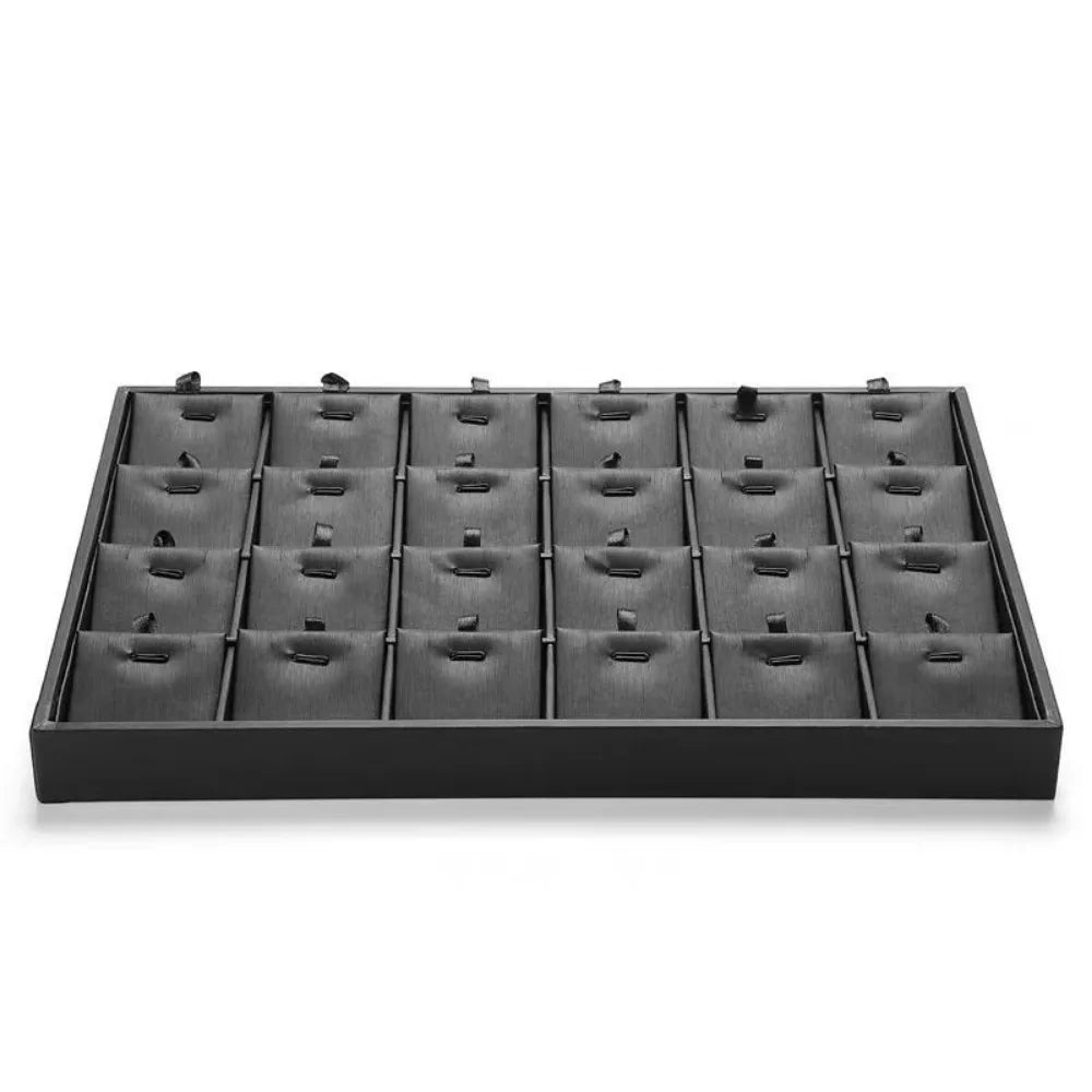 Stackable Jewelry Display Tray Multi Compartments Flat Bottom Bracelets Storage Organizer Wear-resistant Waterproof