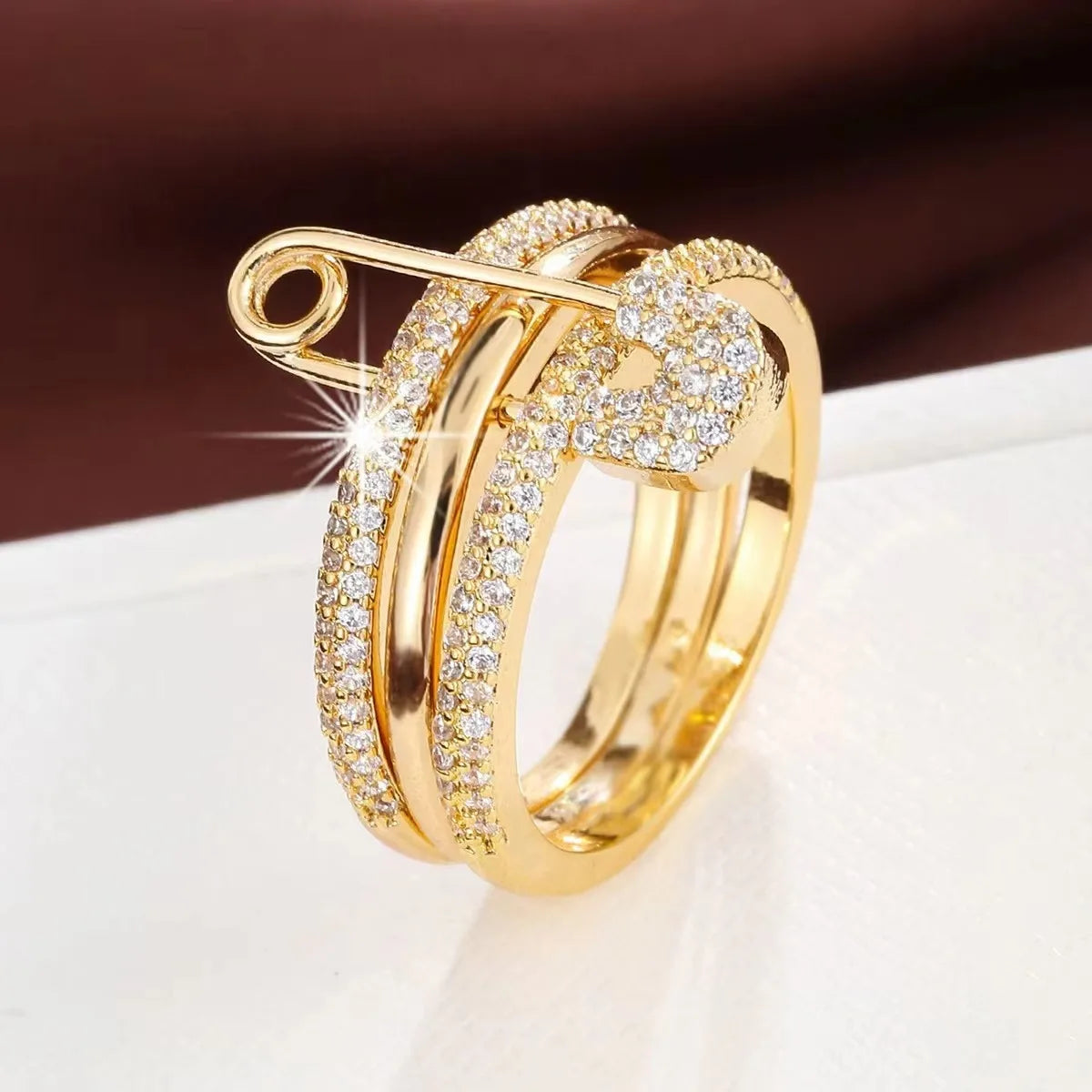 Stacked Rings Fashion Trend Street Style Gift For Friends, Birthday Party Surprise Zircon Ring Jewelry Gifts