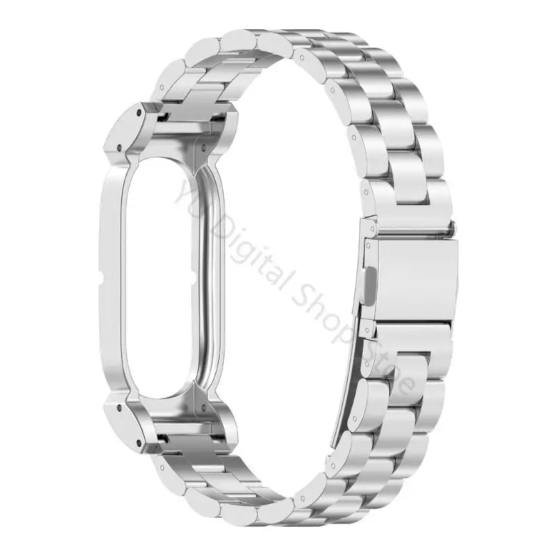 96BA Smartwatch Replacement Strap, Metal Bracelet Band with Link-Row Design for Commutes, Office Wear and Daily Use
