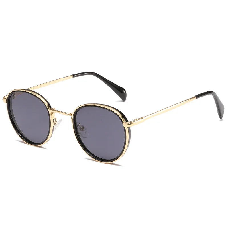 Round Frame Metal Sunglasses UV Protection Men Summer Women Retro Classic Stream Premium Sports T195
