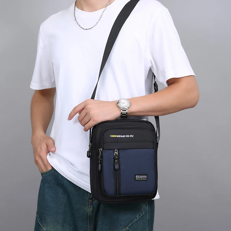 Men Crossbody Bag Single Shoulder Bags Big Capacity Storage Bag Fashion Multi-Pockets Business Crossbody Bags