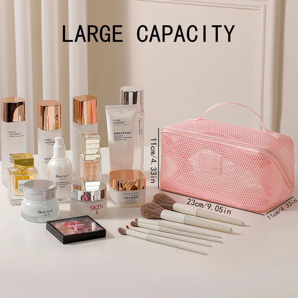 Makeup Organizer Female Toiletry Kit Bag Make Up Case Storage Pouch Vanity Storage, Cosmetic Bag, Organizer Bag For Travel Zip