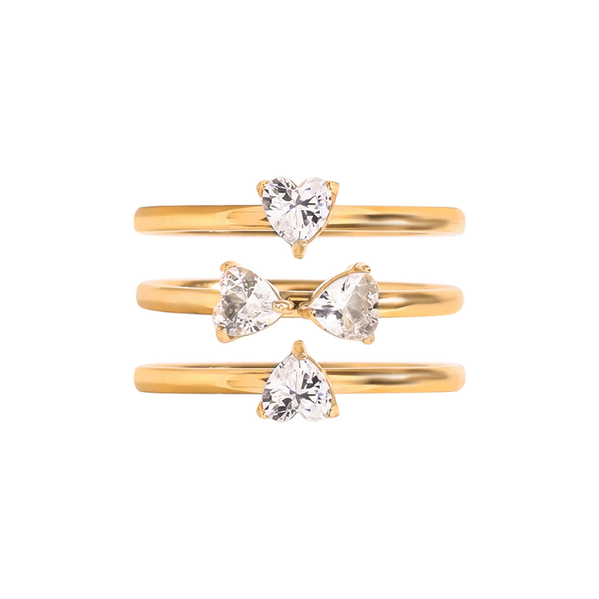 Yori Personalized Stackable Ring Set  Prevent Allergy Stainless Steel Gold Color Daily Wear Fashion Jewelry 2025 NEW