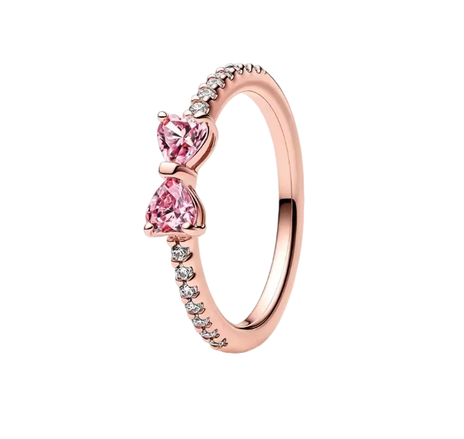 2026 Latest Multi Style Stackable Ring with Diamond Inlaid Love Peach Blossom Sun Moon Simple Ring Jewelry Women's Gift