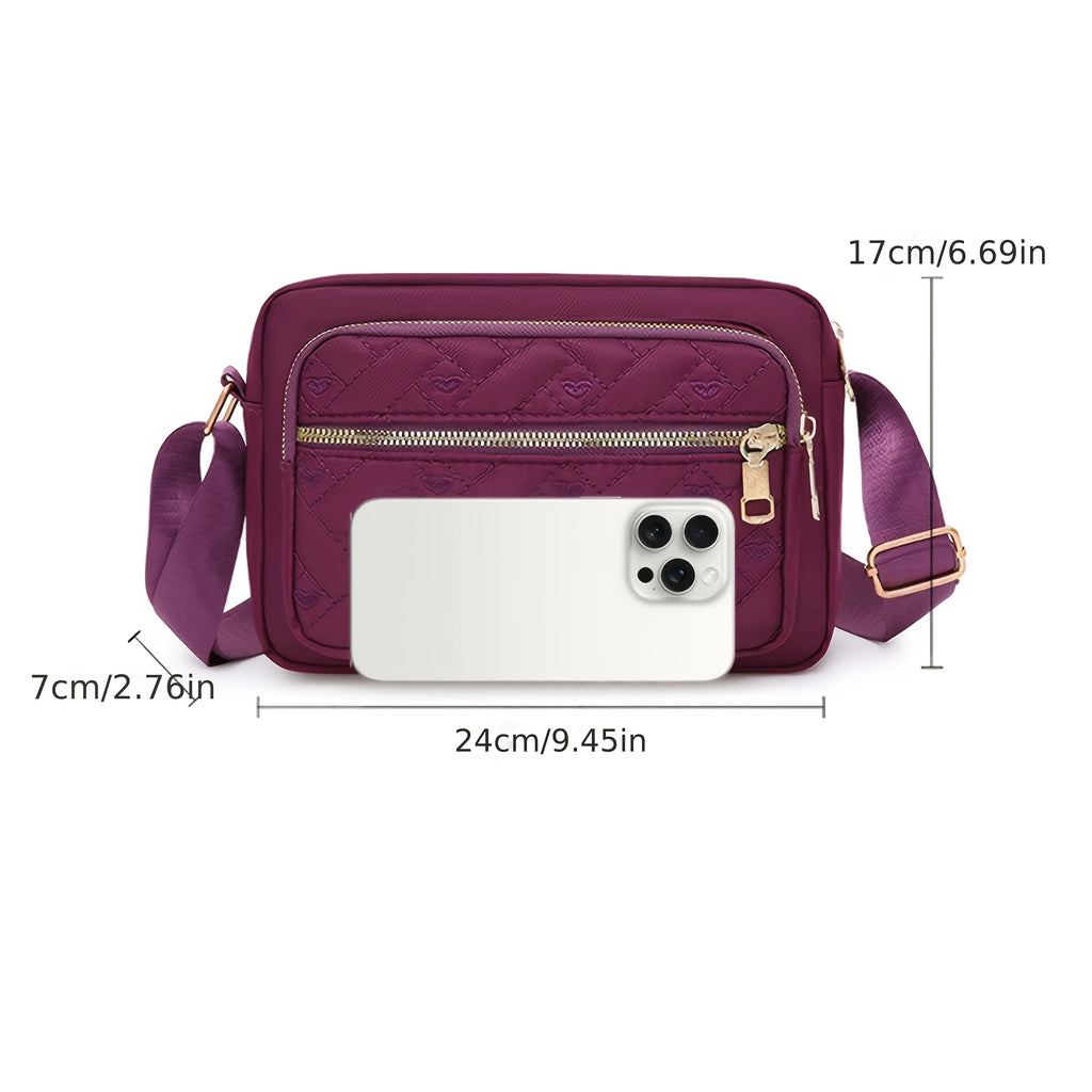 Women's Fashion Crossbody Bag Multi Layer Shoulder Bag Stylish Wallet Purse for Ladies