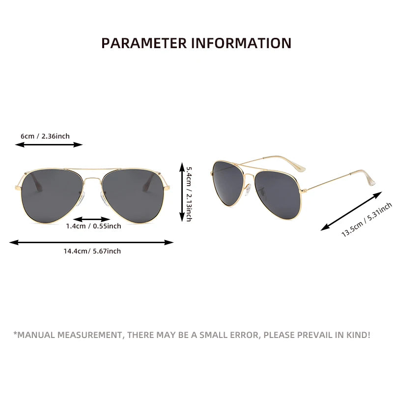 Classic Polarized Sunglasses with Fashionable Colored Lenses. Unisex Universal Design, Premium Feel. Case Not Included.