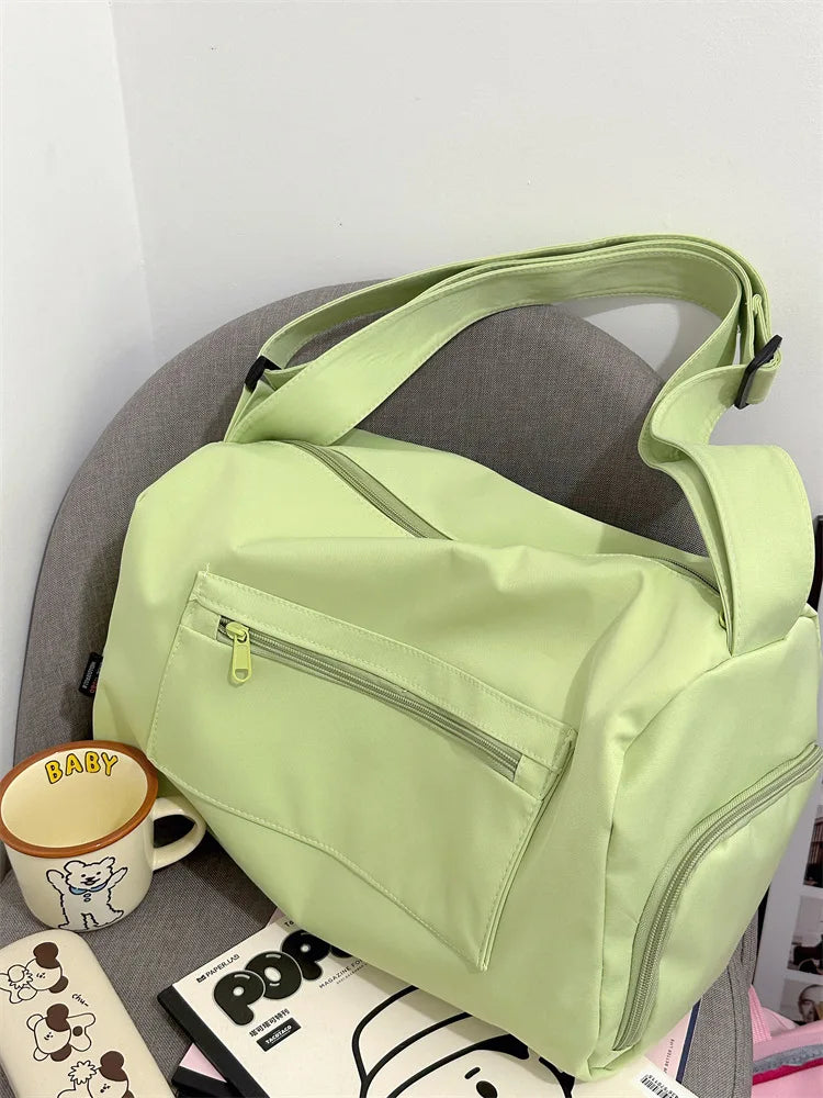 Large Crossbody Travel Tote Bags for Women 2024 Canvas Shoulder Messenger Bag Sports Yoga Satchels Fashion Woman Handbag