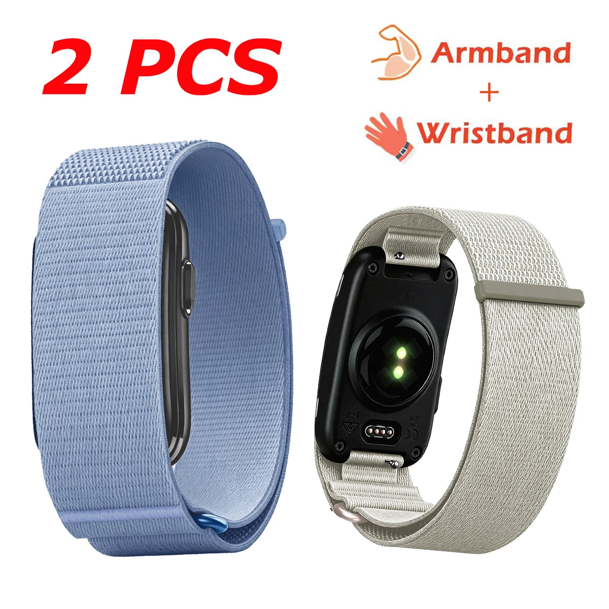 For Garmin CIRQA Smart Band Bicep Armband Sport Fitness Tracker Nylon Woven Breathable Watch Band Adjustable Wrist Loop Strap