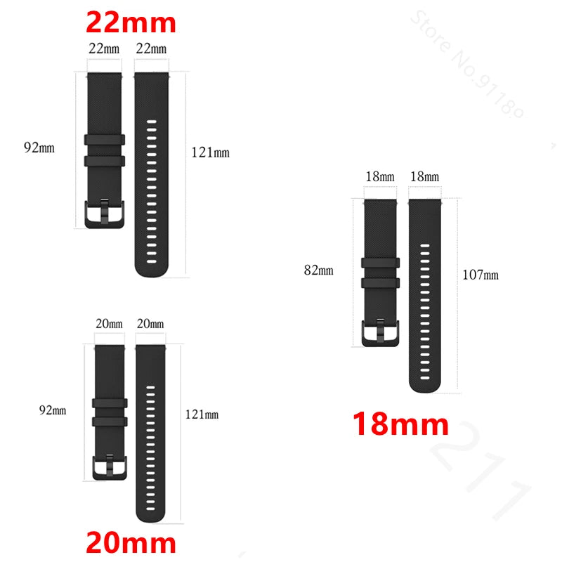 Smart Watch Band For Garmin Venu SQ 2s 3s 2 Plus/Forerunner 255s 265s 255 55 245 645 Vivoactive 3 4 4s 5 Silicone Bracelet Strap