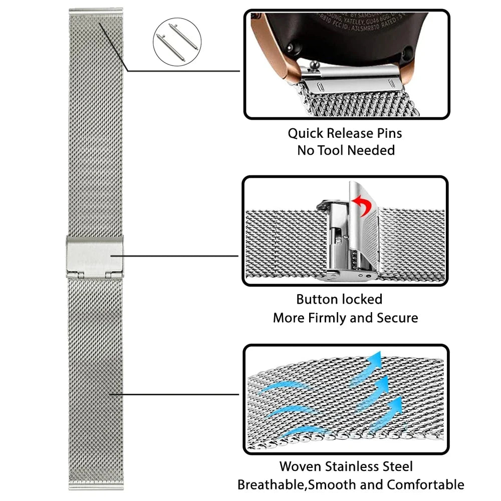 Bracelet for Amazfit GTR Mini Smart Watch Strap for Amazfit Bip 3 Pro Metal Band Correa Reloj Amazfit GTS 4 3 2 Mini Watchband