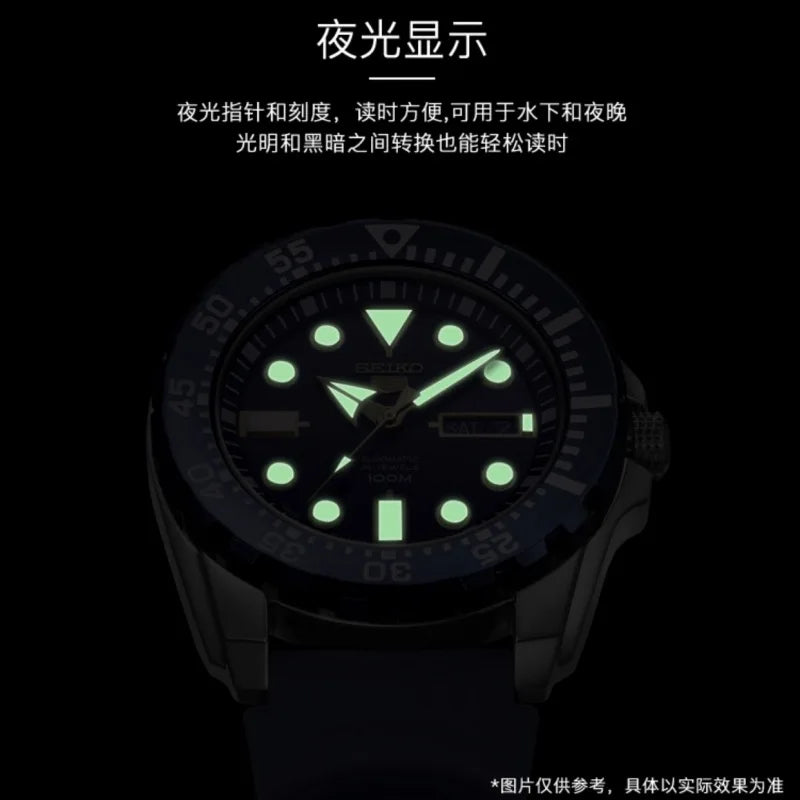 Stylish No.5 Men's Luxury Stainless Steel Luminous Diver Watch, Waterproof Dual Calendar Quartz & Steel Band, Top Gift.