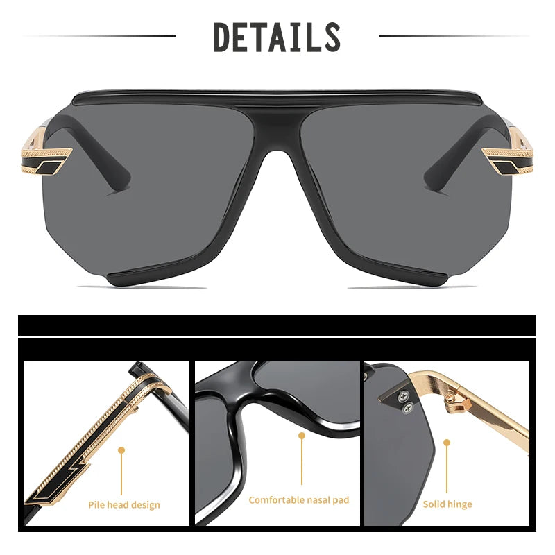 Sleek Oversized Pilot Sunglasses With Premium Metal Detailing Designed For Effortless Daily Style And Refined Outdoor
