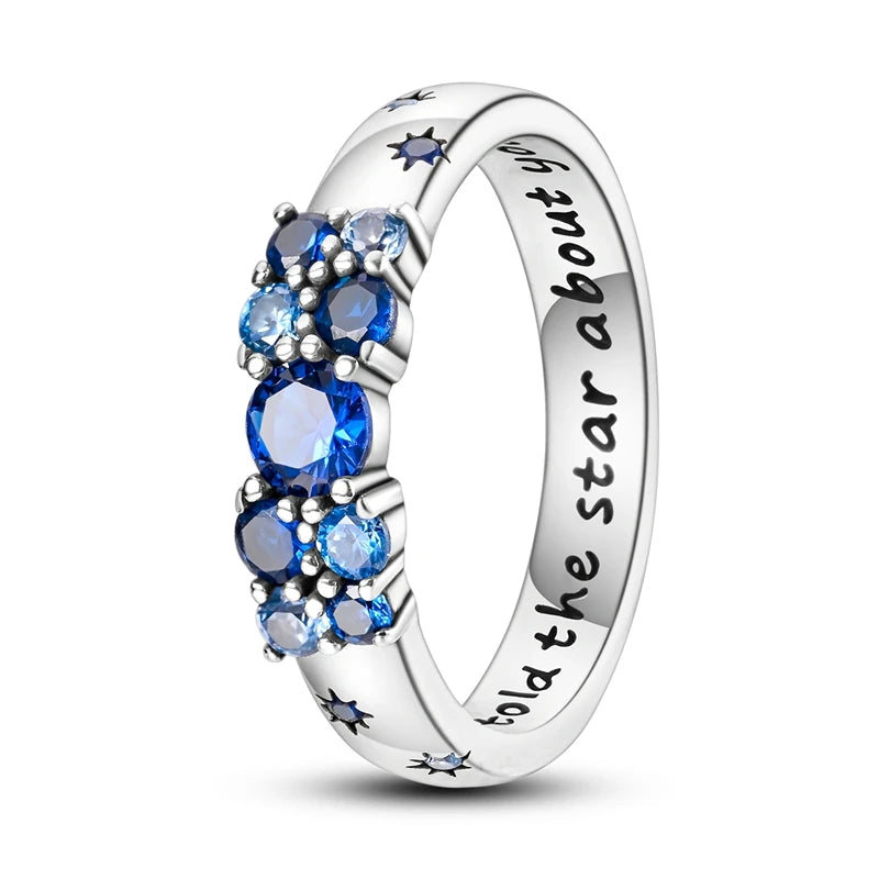 New Original 925 Sterling Silver Rings Stackable Infinite Silver Zircon Ring For Women Wedding Anniversary Birthday Jewelry Gift