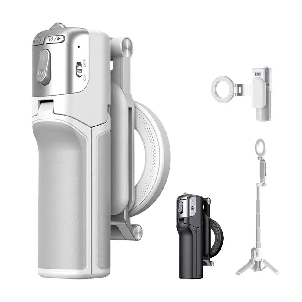 Z3 Magnetic Selfie Stick Tripod with Zoom Remote Double Sided Magnetic Phone Stand Mini Desktop Holder for Vlog Photography