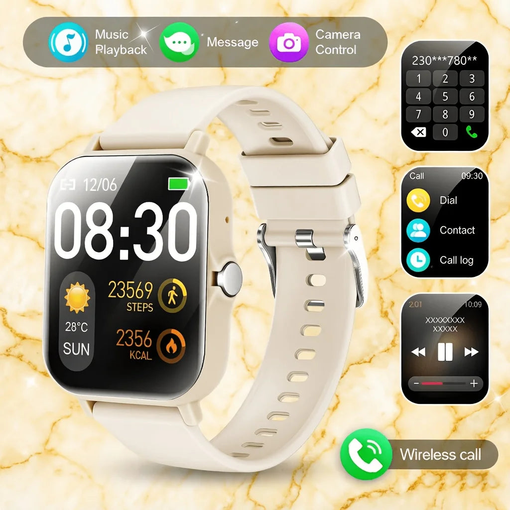 2026 New Smartwatch, Stylish And Sporty Designfor Men & Women, USB Charging, Call/Answer Calls, Halloween & Christmas Fun Gift,