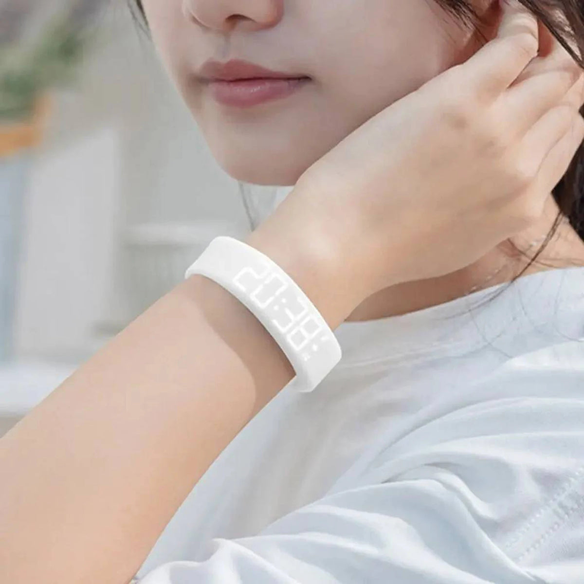  Smart Bracelet Vibrating Alarm Wristband W/Step Counter Pedometer Silent Vibration Alarm Watch Unique for Deepsleepers Elderly