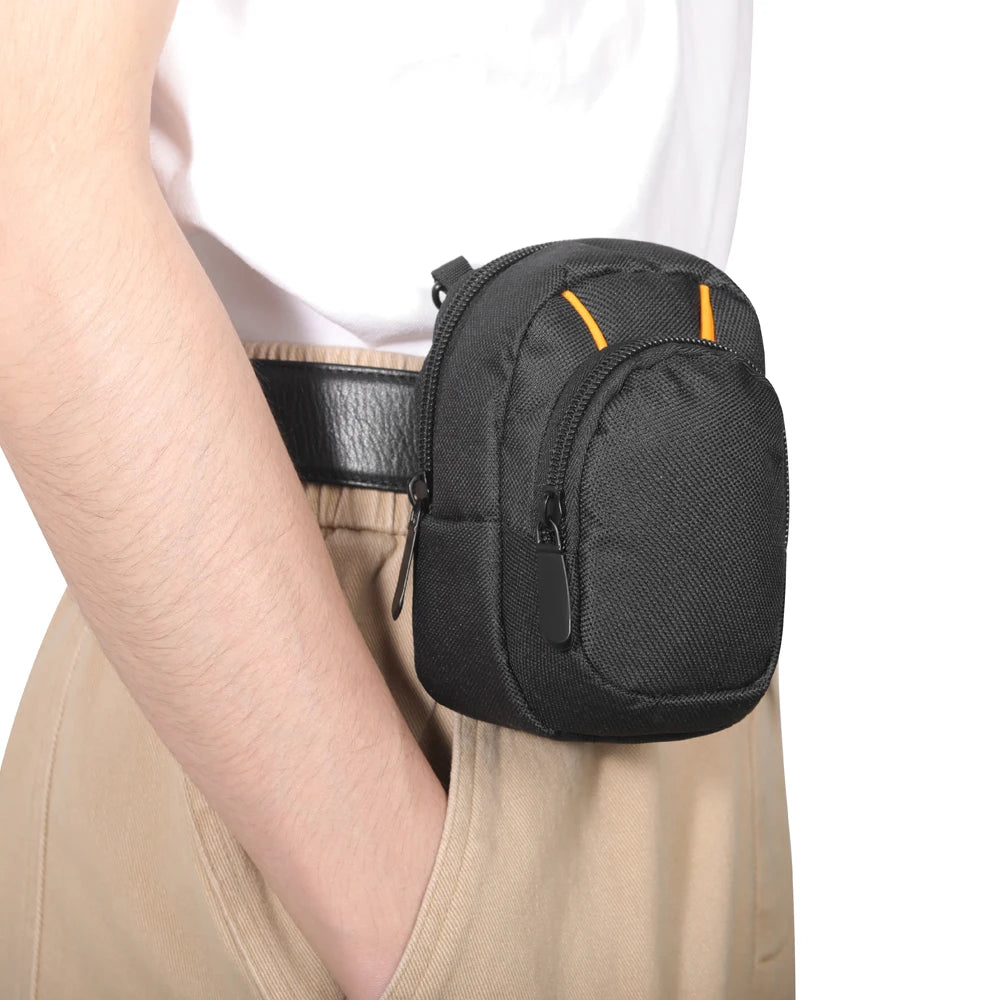Portable Small Crossbody Camera Bag with Shoulder Strap Compact Zipper Closure Travel Storage Case