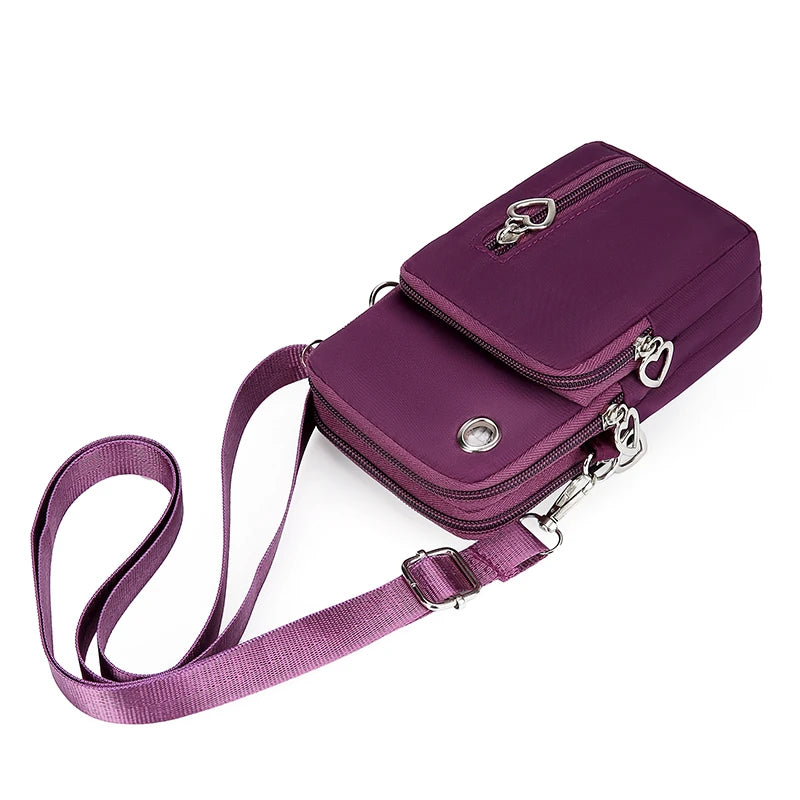 Compact Crossbody Purse for Women – Holds Phone, Cards & Cash, Slim Nylon Sling Bag for Travel & Everyday Use