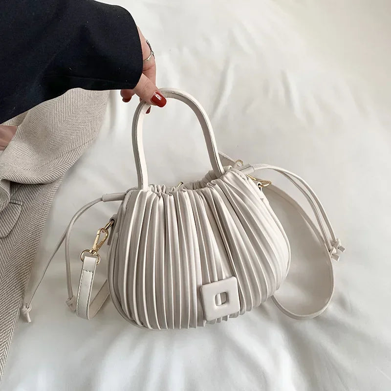 Fashion Brand Design Crossbody Bag for Women 2024 Luxury Vintage Shoulder Handbags Female Tote bags Casual PU Leather Bucket 가방