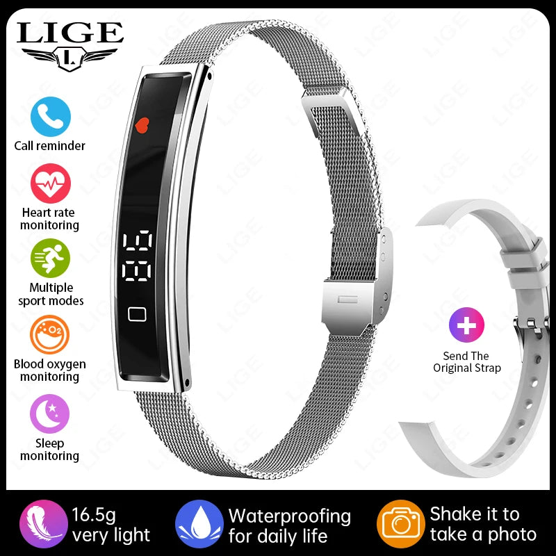 Health Smart Band Fitness Tracker Smartwatch with Heart Rate Blood Oxygen Sleep Monitor Waterproof Pedometer Watch for Women Men