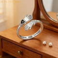 Charm Stackable Statement Rings With Hand Holding Detailing 55KA