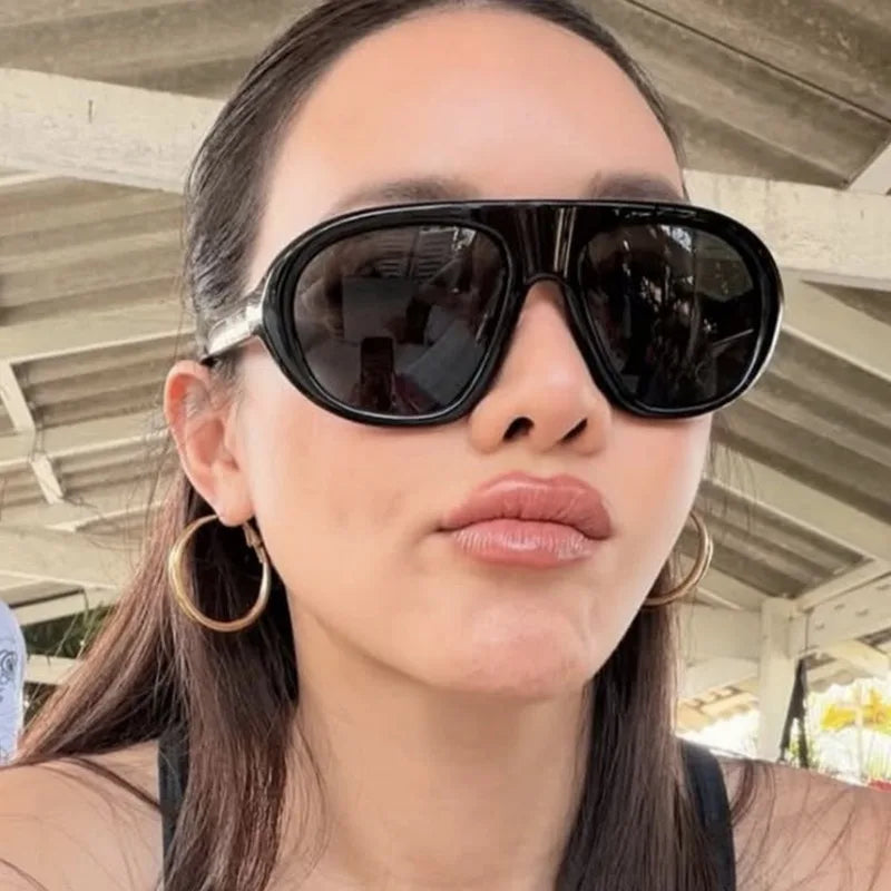 Luxury Designer pilot Sunglasses Men Women Oversized Vintage Punk Sun Glasses Trendy Shades Outdoor Driving Eyeglasses