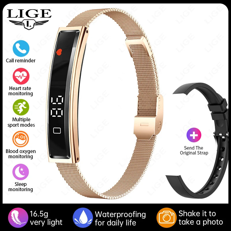 Health Smart Band Fitness Tracker Smartwatch with Heart Rate Blood Oxygen Sleep Monitor Waterproof Pedometer Watch for Women Men