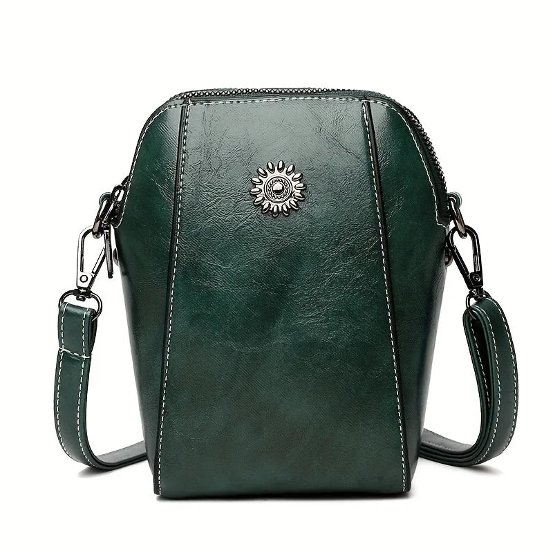Chic Leather Crossbody Phone Bag, Compact & Stylish for Daily Use Adjustable Strap Perfect for Women Fashion Everyday Essential