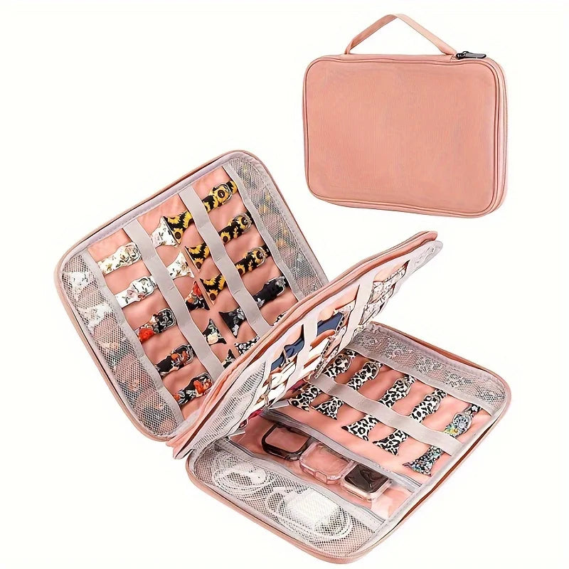 Watch Band Organizer Case Travel Smart Watch Wriststrap Storage Bag Multifunction Portable Organizer Bag Hold 35 Watch Straps