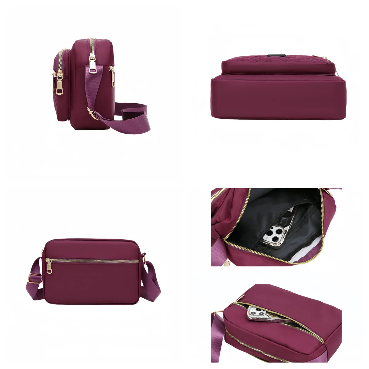 Women's Fashion Crossbody Bag Multi Layer Shoulder Bag Stylish Wallet Purse for Ladies