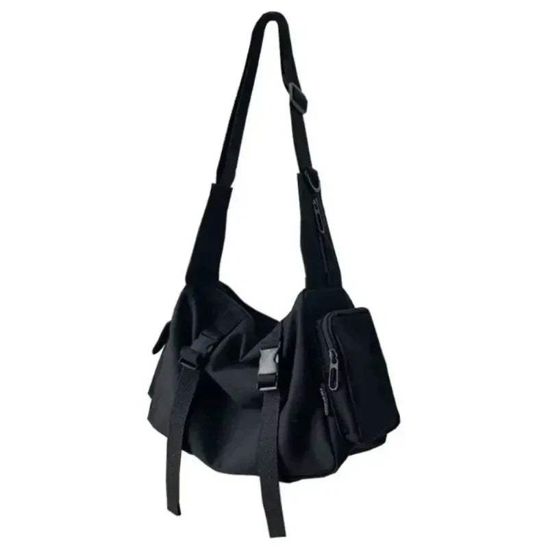 Canvas Crossbody Bags for Women Youth Men Fashion Casual Large Capacity Handbags Shoulder Bags Solid Color Ladies Messenger Bag