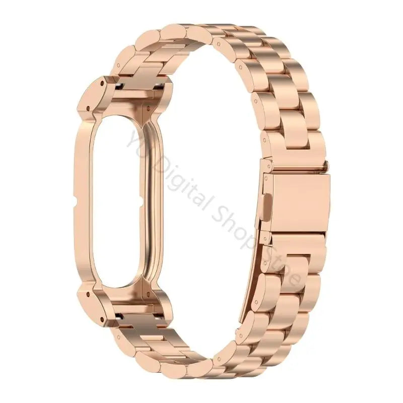 96BA Smartwatch Replacement Strap, Metal Bracelet Band with Link-Row Design for Commutes, Office Wear and Daily Use