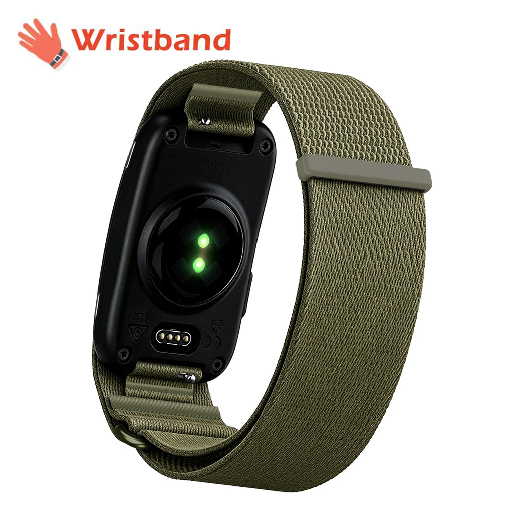 For Garmin CIRQA Smart Band Bicep Armband Sport Fitness Tracker Nylon Woven Breathable Watch Band Adjustable Wrist Loop Strap