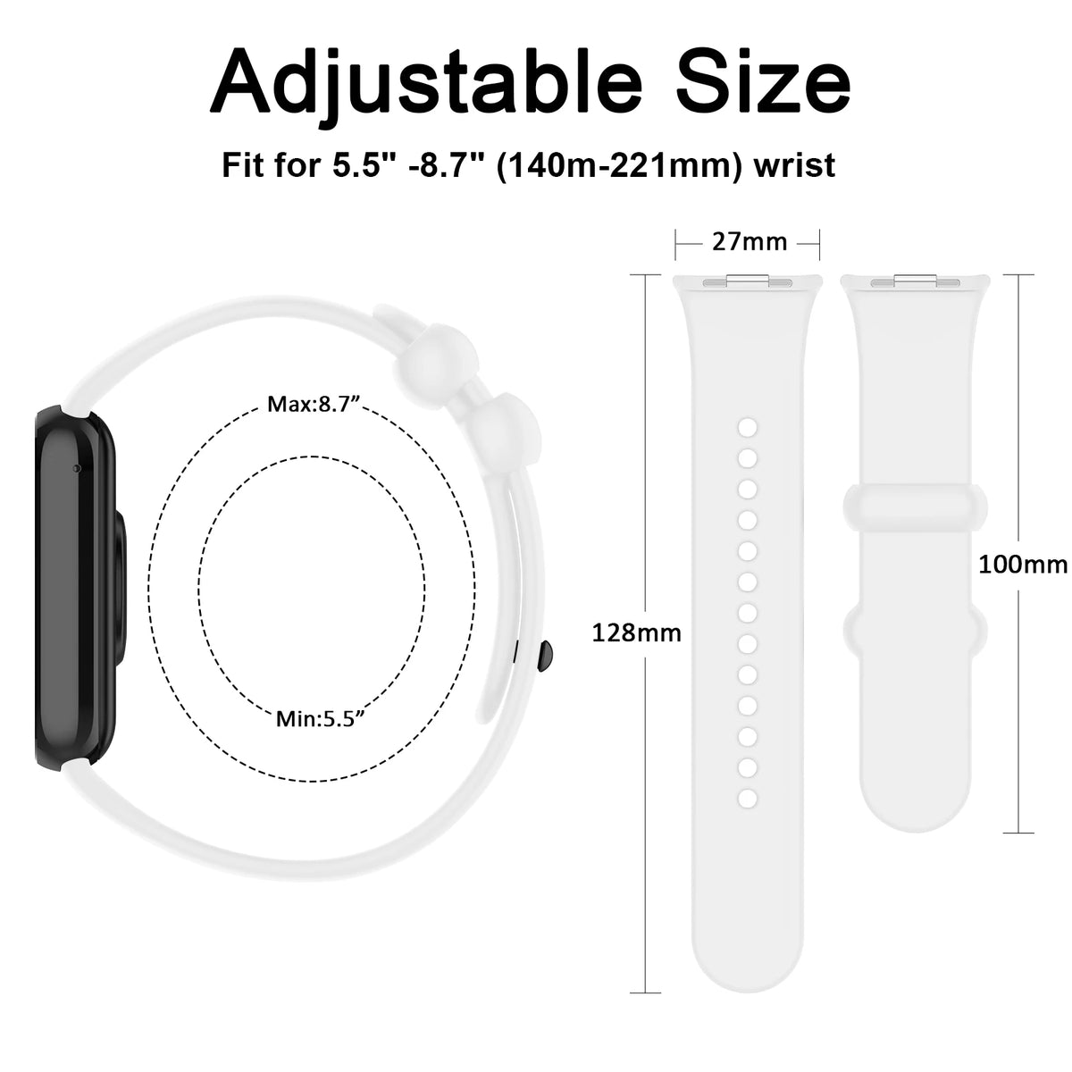 Silicone Strap For Xiaomi Mi Smart Band 8 /9 Replacement Sport Wristband For Redmi Watch 4 Bracelet Accessories Correa